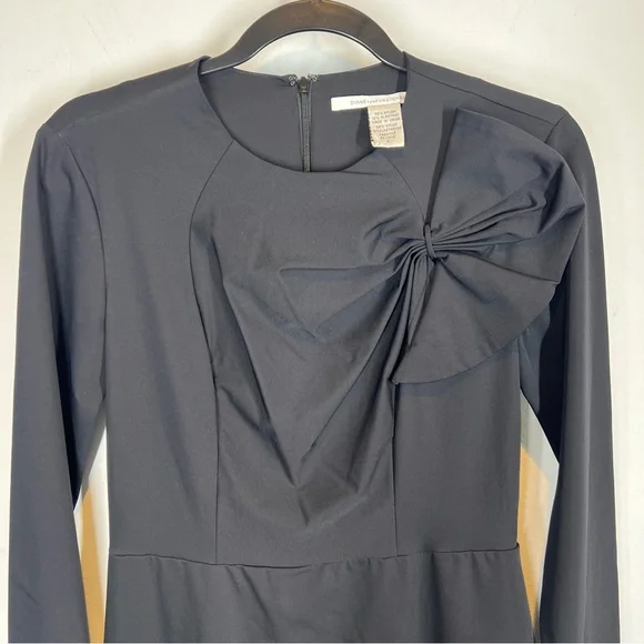 Diane Von Furstenberg DVF Anneli Black Bow Dress - Picture 5 of 10